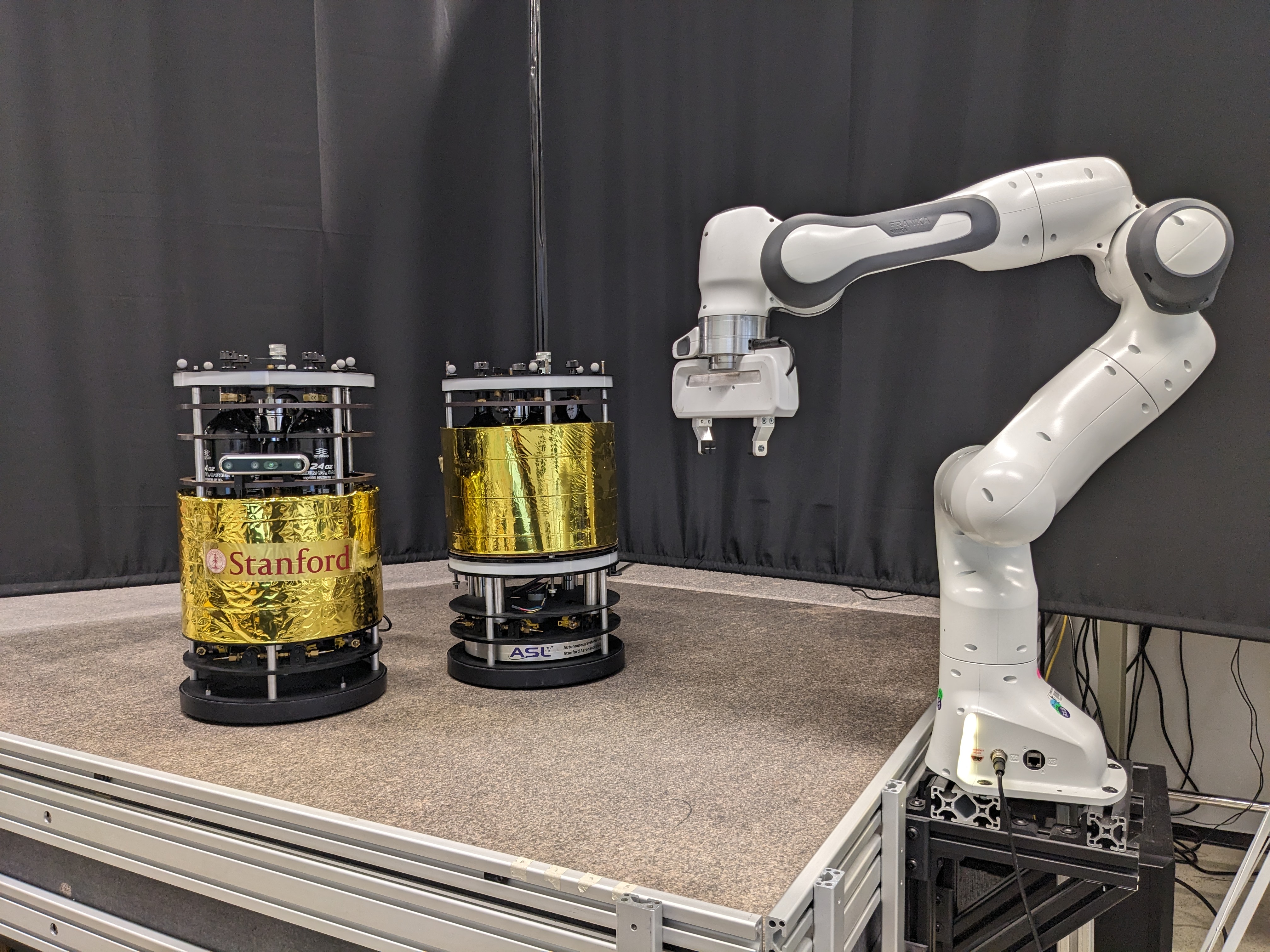 Franka Panda and ASL Freeflyers